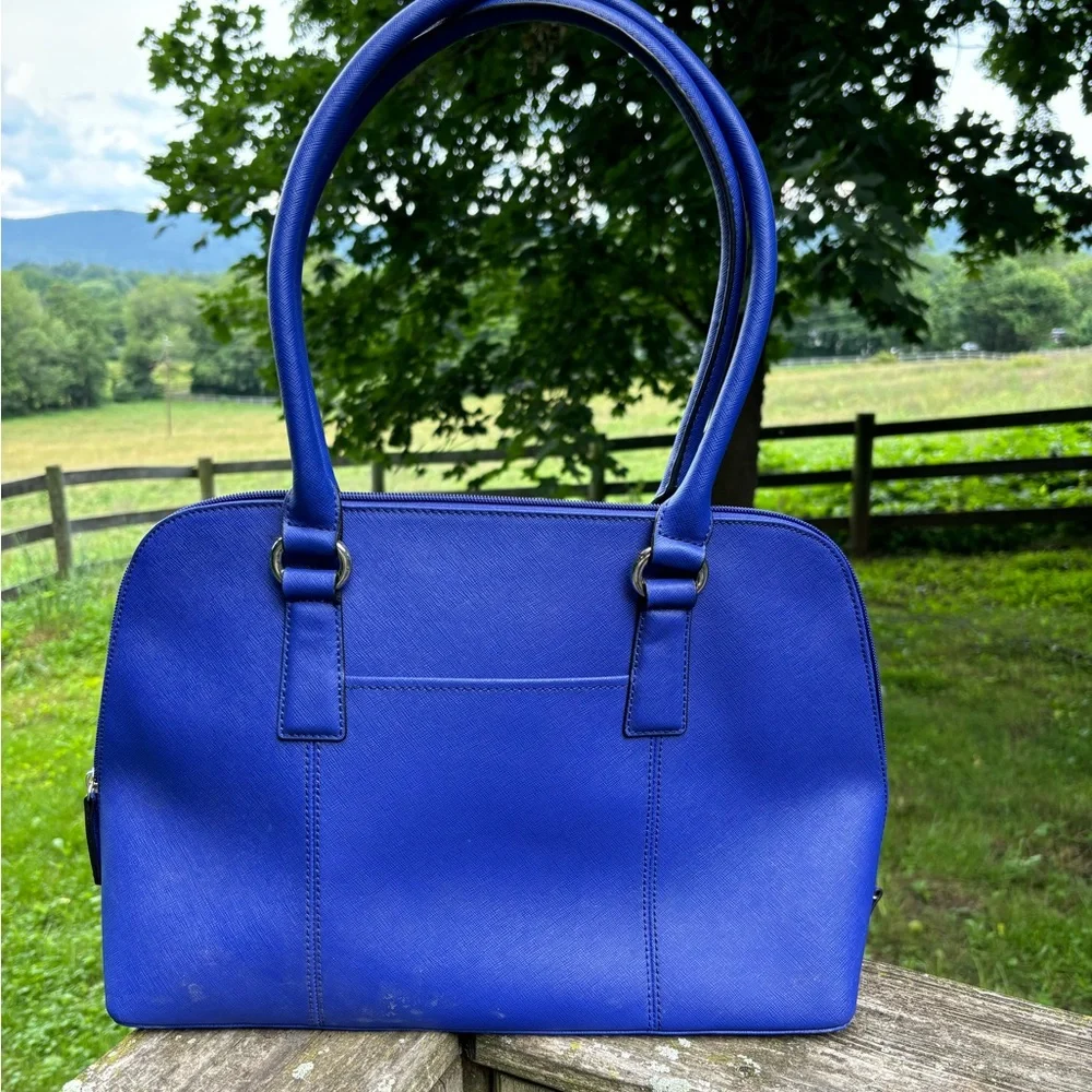 Tignanello Elegant Blue Handbag/Shoulder Bag/ Tote - Picture 2 of 10